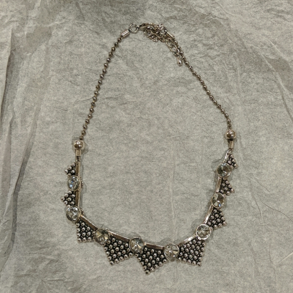 Chico's Metal pennant necklace with sparkles